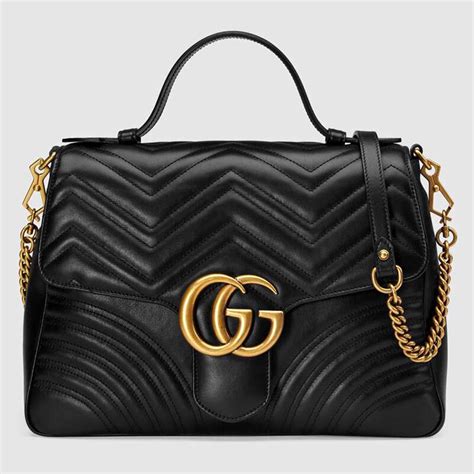 gucci black bag womens|gucci marmont bag black.